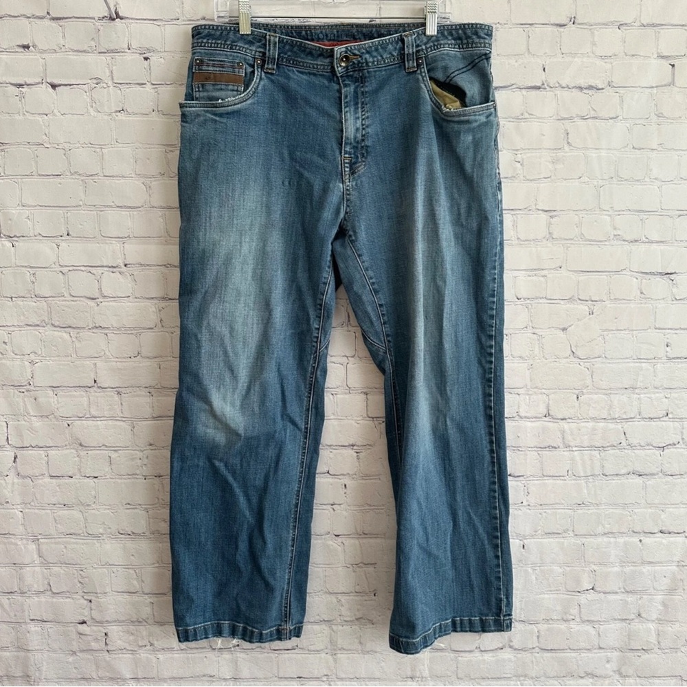 Prana Axiom Jeans Blue Denim Breathable Casual Stretch Mens Size 38X30